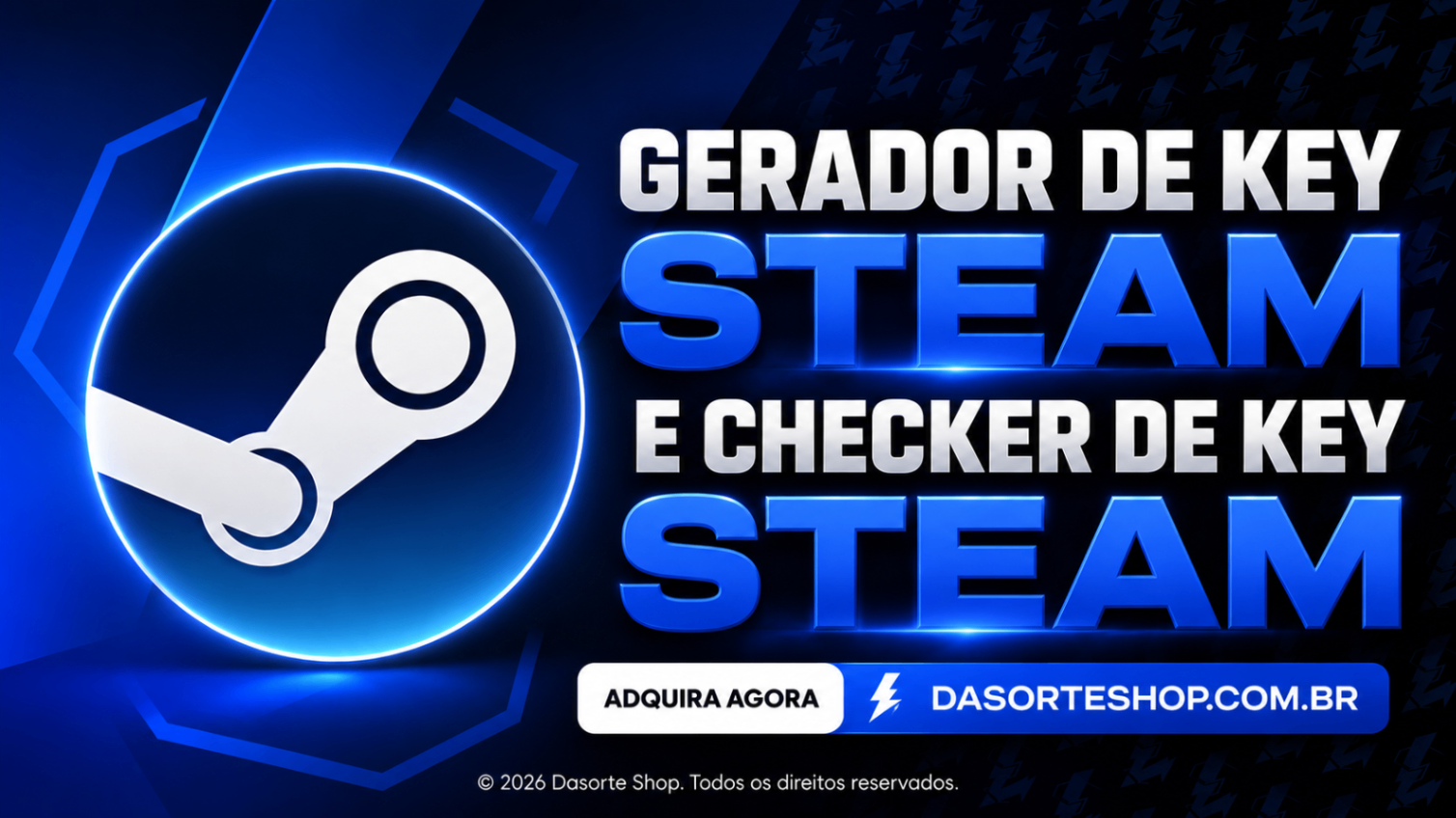 GERADOR DE KEY STEAM E CHECKER DE KEY STEAM 39,99