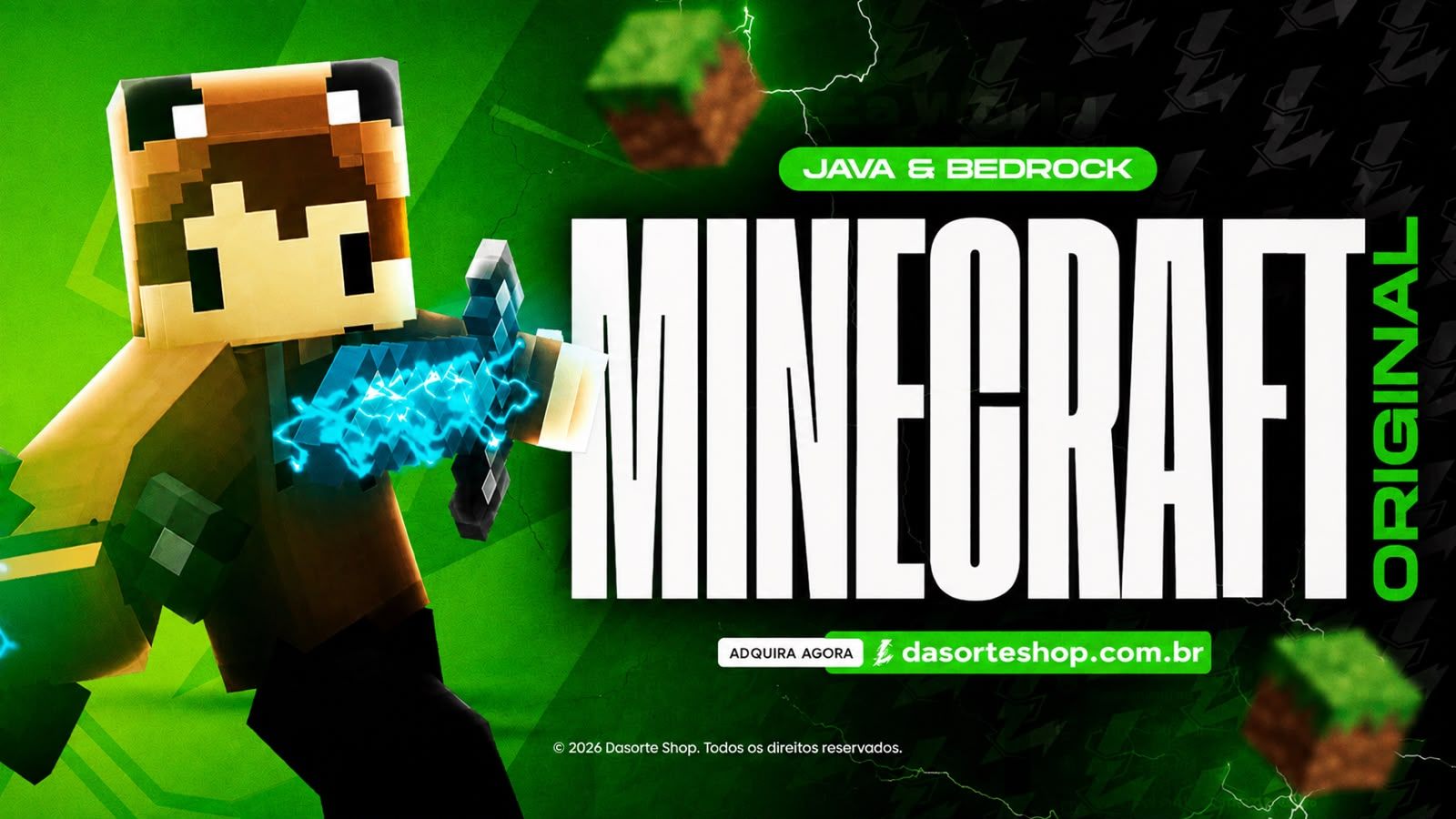Minecraft Original Java + Bedrock (NFA) - Conta Completa + 2 CONTA DE BRINDE
