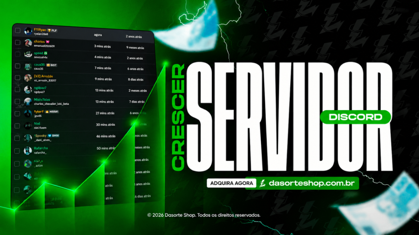 CRESCER SERVIDOR NO DISCORD CURSO COMPLETO 2026